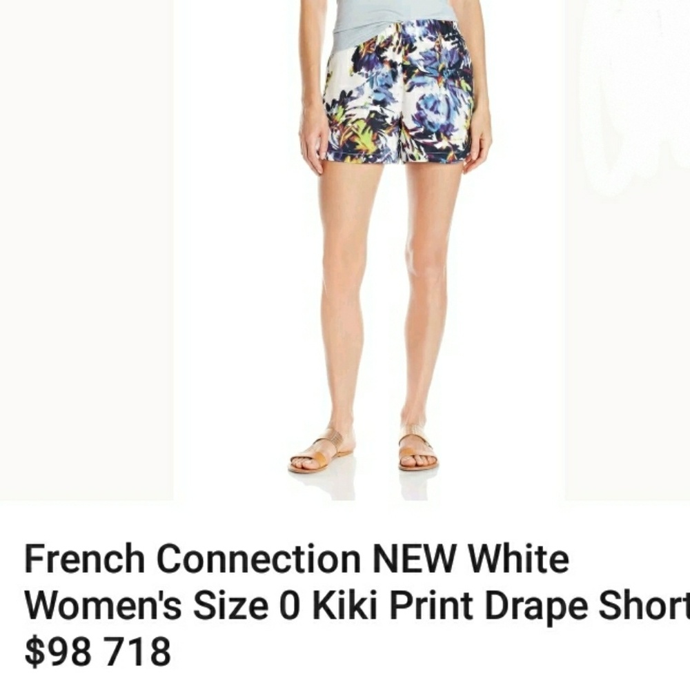 NWT French Connection tropical lightweight shorts Rayon. - Picture 2 of 4